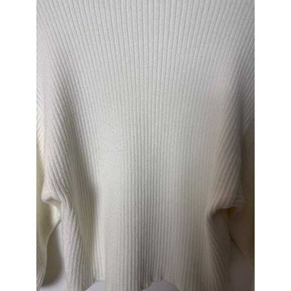 Line + Dot Womens Ribbed Knit Cream Sweater XS - Picture 2 of 7